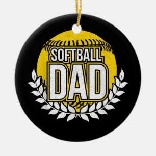 Adorno De Cerámica Mens Softball Dad