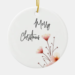 Adorno De Cerámica Mensaje de Año Nuevo de Feliz Navidad