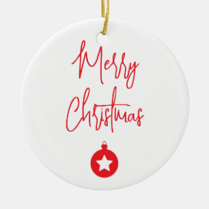 Adorno De Cerámica Mensaje de Navidad y Año Nuevo para la familia