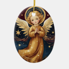 Adorno De Cerámica Mensaje de Personalizado del Ángel de Navidad de l