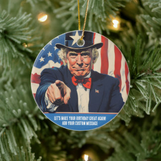 Adorno De Cerámica Mensaje divertido del personalizado Trump por feli