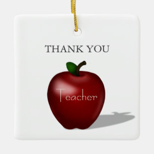 Adorno De Cerámica Mensaje personalizado "Gracias profesor" de la Red
