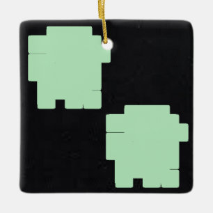 Adorno De Cerámica Menta de invierno 10   MERRY NAVIDAD   m3gallerySt