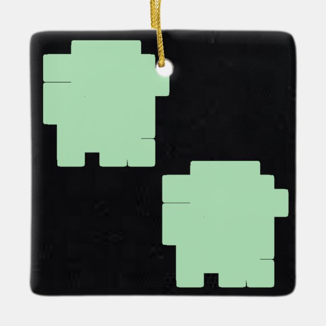 Adorno De Cerámica Menta de invierno 10 | MERRY NAVIDAD | m3gallerySt (Anverso)