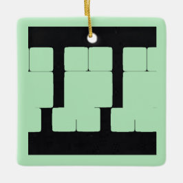 Adorno De Cerámica Menta de invierno 7 | MERRY NAVIDAD | m3galleryStu