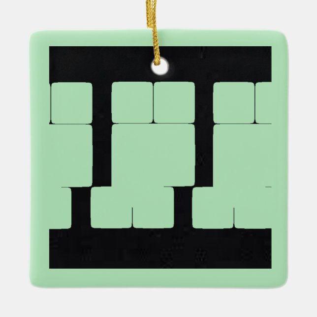 Adorno De Cerámica Menta de invierno 7 | MERRY NAVIDAD | m3galleryStu (Anverso)