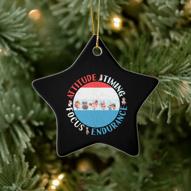 Adorno De Cerámica Mentalidad del jugador de béisbol - Azul blanco ro (Árbol)