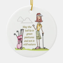 Adorno De Cerámica Mentir en pasturas verdes