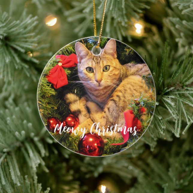 Adorno De Cerámica Meowy Navidades Cat (Árbol)