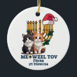Adorno De Cerámica Meowzel Tov Cute Happy Hanukkah<br><div class="desc">¿Buscando grandes regalos para Chrismukkah,  Navidades o Hanukkah? Mira este artículo y nuestra colección completa de artículos personalizados y divertidos para esa persona especial de tu círculo.</div>