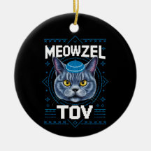 Meowzel Tov Hanukkah Fiesta Judía del Gato