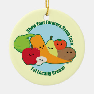 Adorno De Cerámica Mercado de agricultores