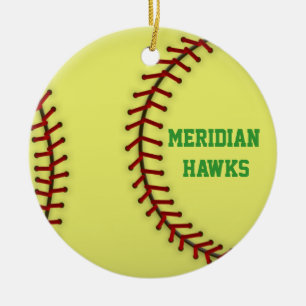 Adorno De Cerámica Meridian Hawks Sofball