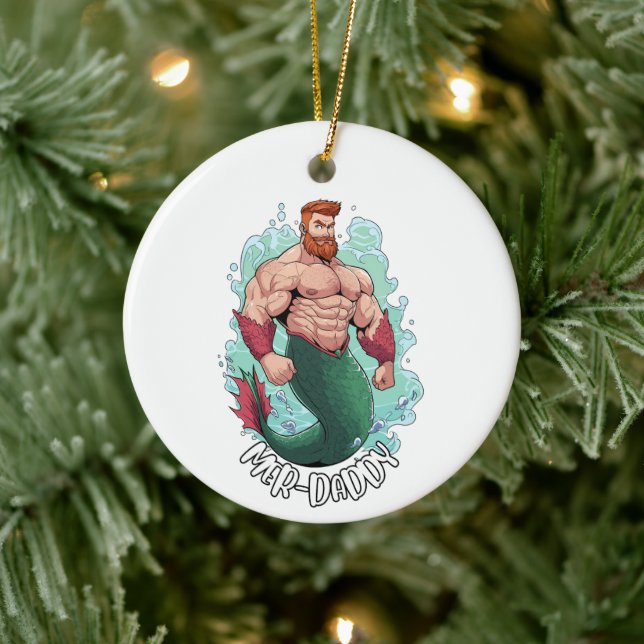 Adorno De Cerámica Merman Ornament - Mer-Daddy