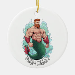 Adorno De Cerámica Merman Ornament - Mer-Daddy