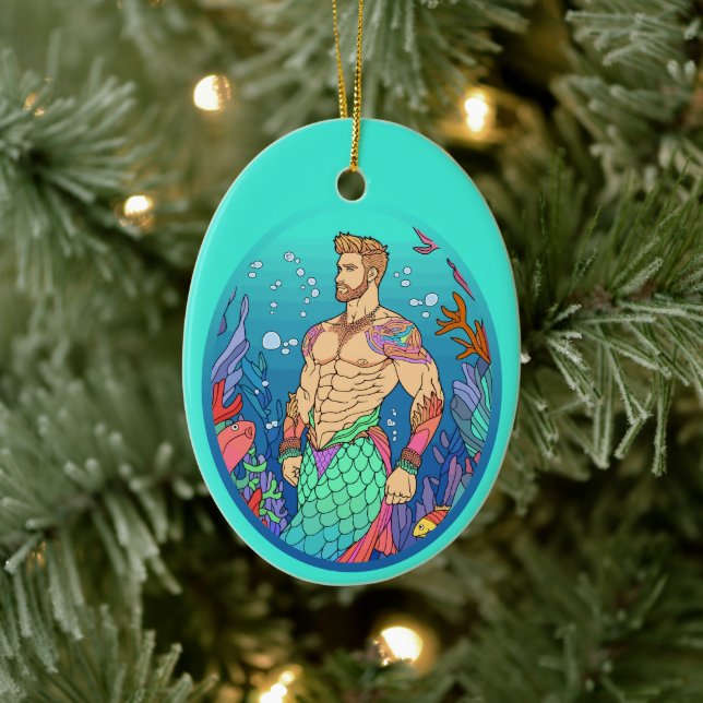 Adorno De Cerámica Merman Ornament - Merman Abs (Árbol)