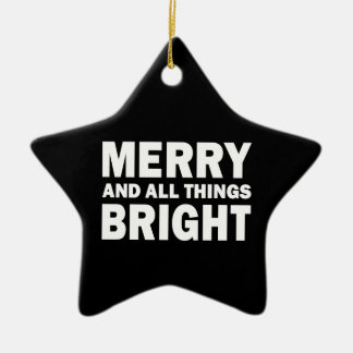 Adorno De Cerámica Merry and All Things Bright Modern Black Star