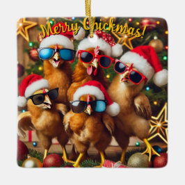 Adorno De Cerámica Merry Chickmas