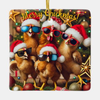 Adorno De Cerámica Merry Chickmas