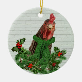 Adorno De Cerámica Merry Chickmas