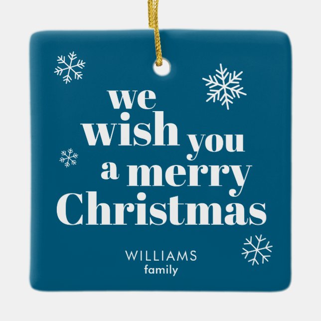 Adorno De Cerámica Merry Christmas  (Anverso)