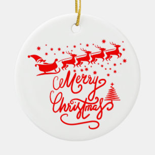 ADORNO DE CERÁMICA MERRY CHRISTMAS