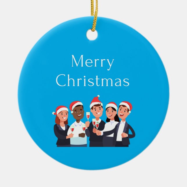 Adorno De Cerámica merry christmas crew 2022 (Frente)
