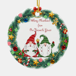 Adorno De Cerámica Merry Christmas from Our Gnome to Yours on a