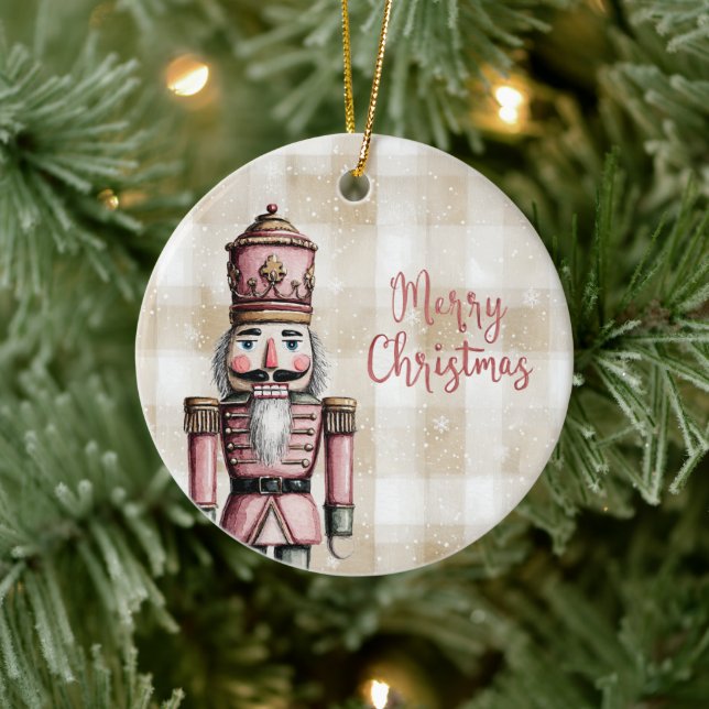 Adorno De Cerámica Merry Christmas Nutcracker Ornament (Árbol)