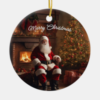 Adorno De Cerámica Merry Christmas Ornament: Festive Holiday Keepsake