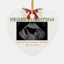 Merry Christmas Pregnancy Ultrasound Photo Grandma