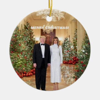 ADORNO DE CERÁMICA MERRY CHRISTMAS TRUMP ORNAMENT