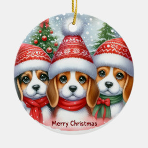 Adorno De Cerámica Merry Christmas Yorki