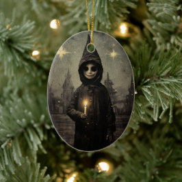 Adorno De Cerámica Merry Creepmas Spooky Boy Gothic Vintage