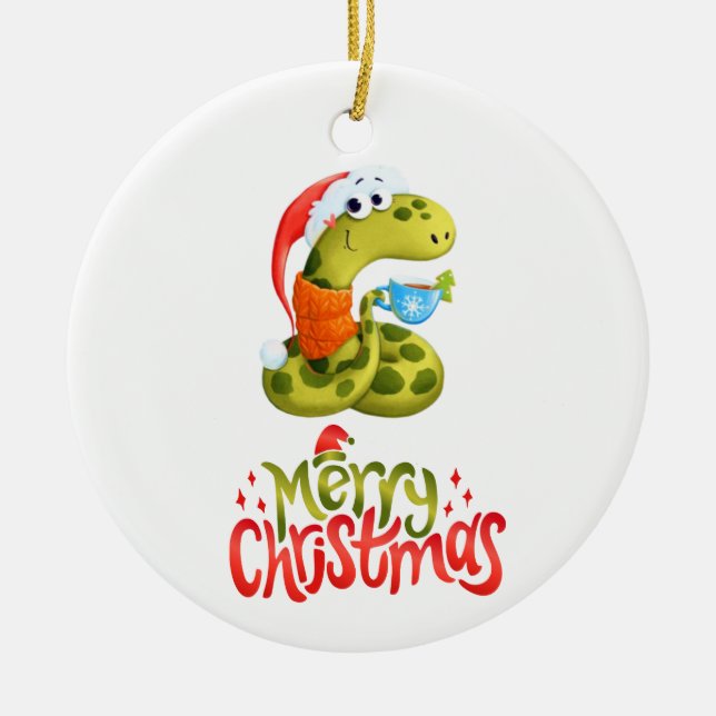 Adorno De Cerámica Merry Cristmas (Frente)