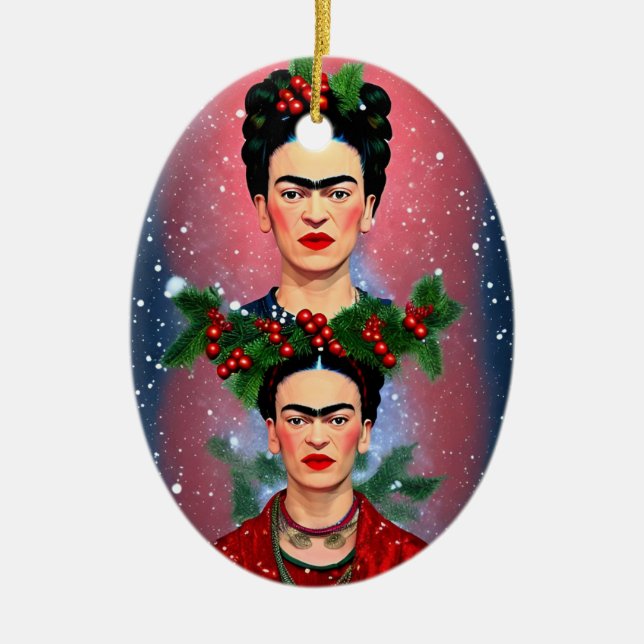 Adorno De Cerámica Merry Frida (Frente)