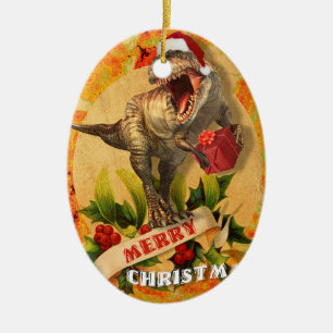 Adorno De Cerámica Merry Jurassic Christmas (I)