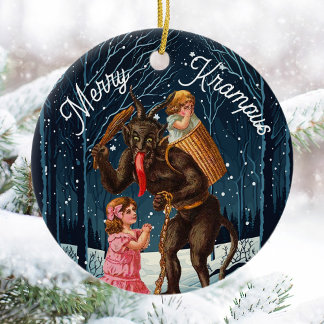 Adorno De Cerámica Merry Krampus Ornament