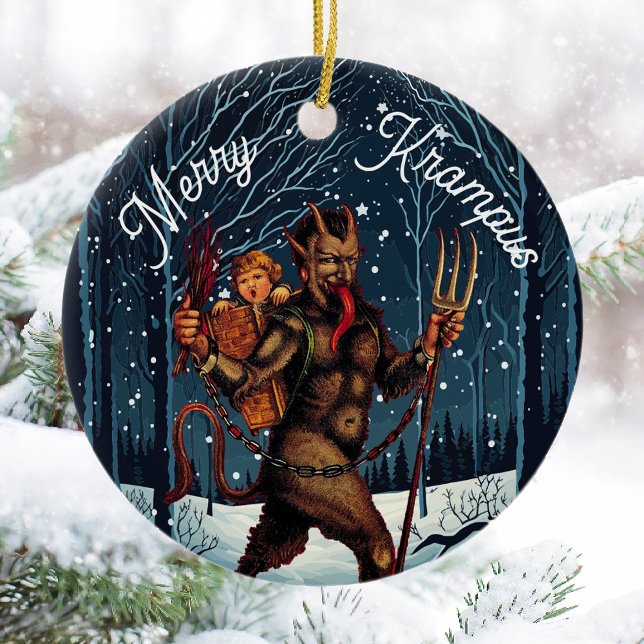 Adorno De Cerámica Merry Krampus Ornament (Subido por el creador)