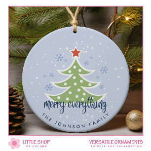 Adorno De Cerámica Merry personalizado Todo Árbol de Navidad