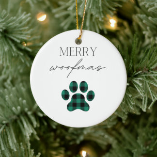 Adorno De Cerámica Merry Woofmas