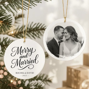 Adorno De Cerámica Merry y casados - foto de un Boda de dos lados