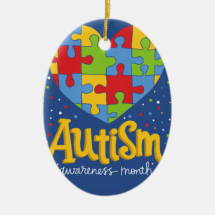 Adorno De Cerámica mes de concienciación sobre el autismo