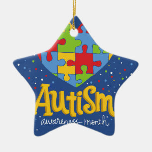 Adorno De Cerámica mes de concienciación sobre el autismo