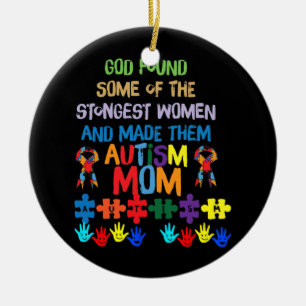 Adorno De Cerámica Mes de concientización sobre autismo Madre madre a