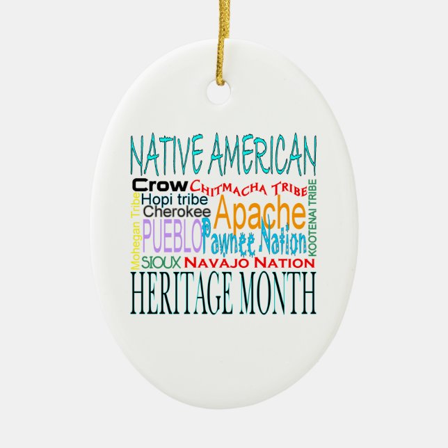 Adorno De Cerámica Mes de la herencia del nativo americano (Frente)