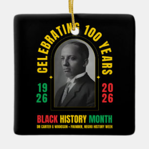 ADORNO DE CERÁMICA MES DE LA HISTORIA NEGRA CENTENARIO 100 AÑOS BHM