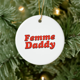 Adorno De Cerámica Mes del Orgullo LGBTQ Queer Femme Daddy