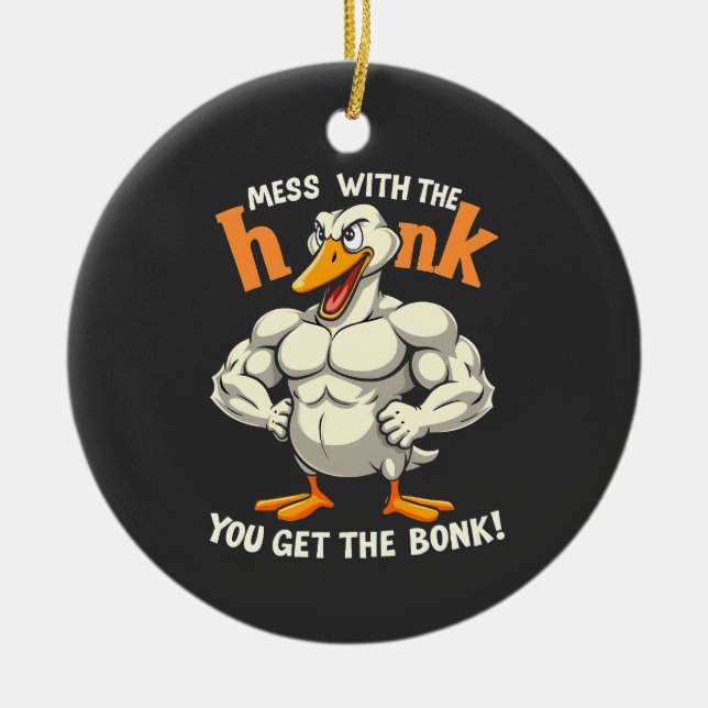 Adorno De Cerámica Mess Con La Honra Obtienes El Fitness De La Boca (Frente)