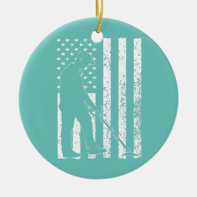 Adorno De Cerámica Metalizado estadounidense detecta la vendimia de l (Frente)